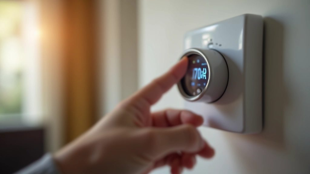 Thermostat an einer Heizung mit Temperaturanzeige