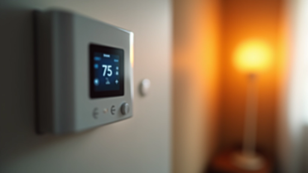 Gasheizung mit Thermostat und Temperaturregler an der Wand