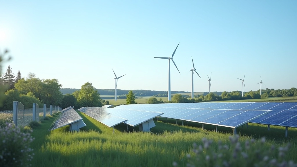 Moderne Energieversorgung mit Solaranlagen und Stromnetzen in Deutschland